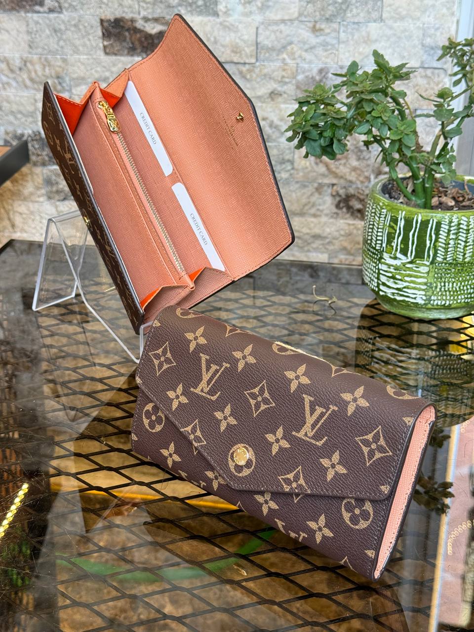 L - Leather Adele Wallet (Orange)