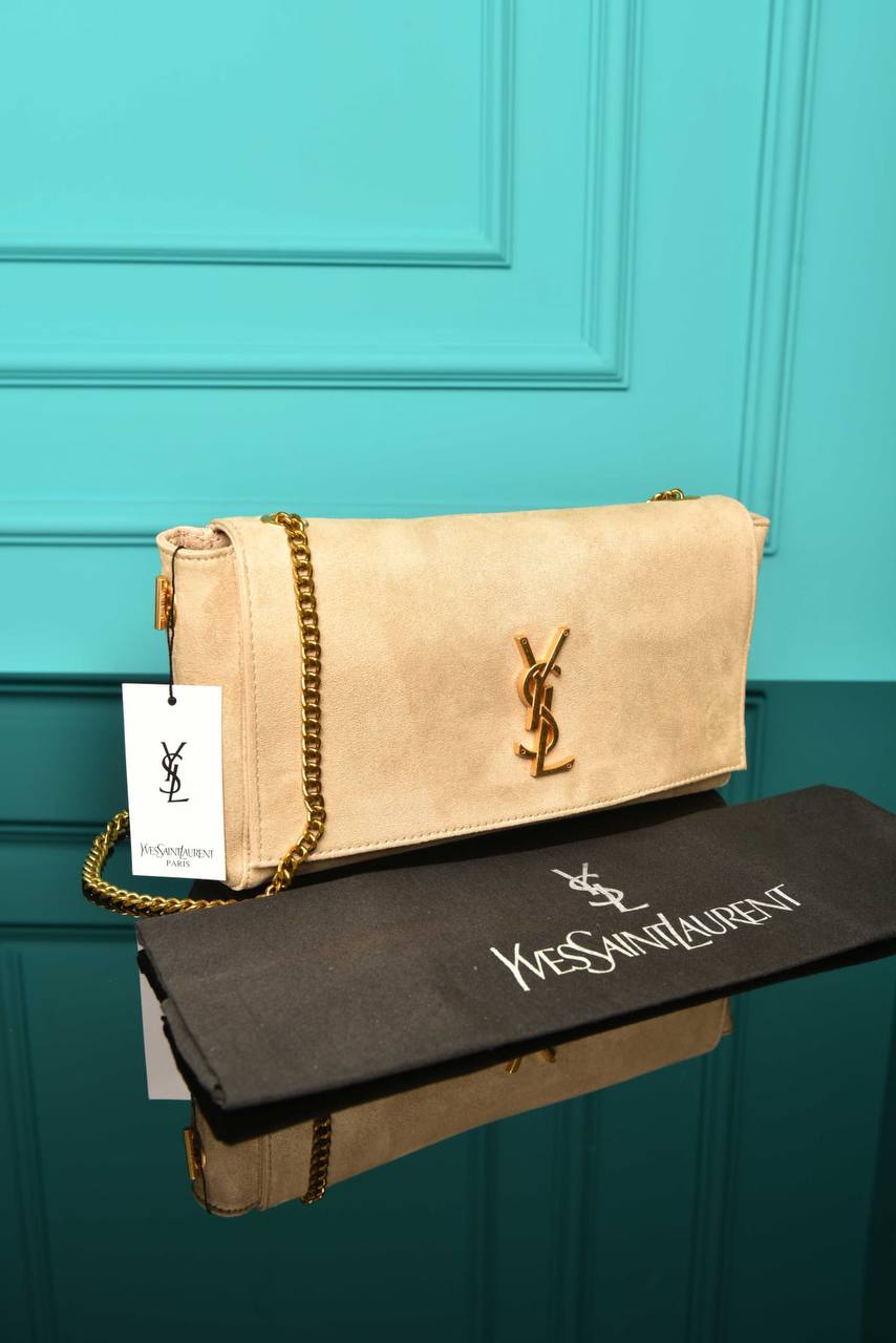 YS - Medium Reversible Kate Flap Bag Suede
