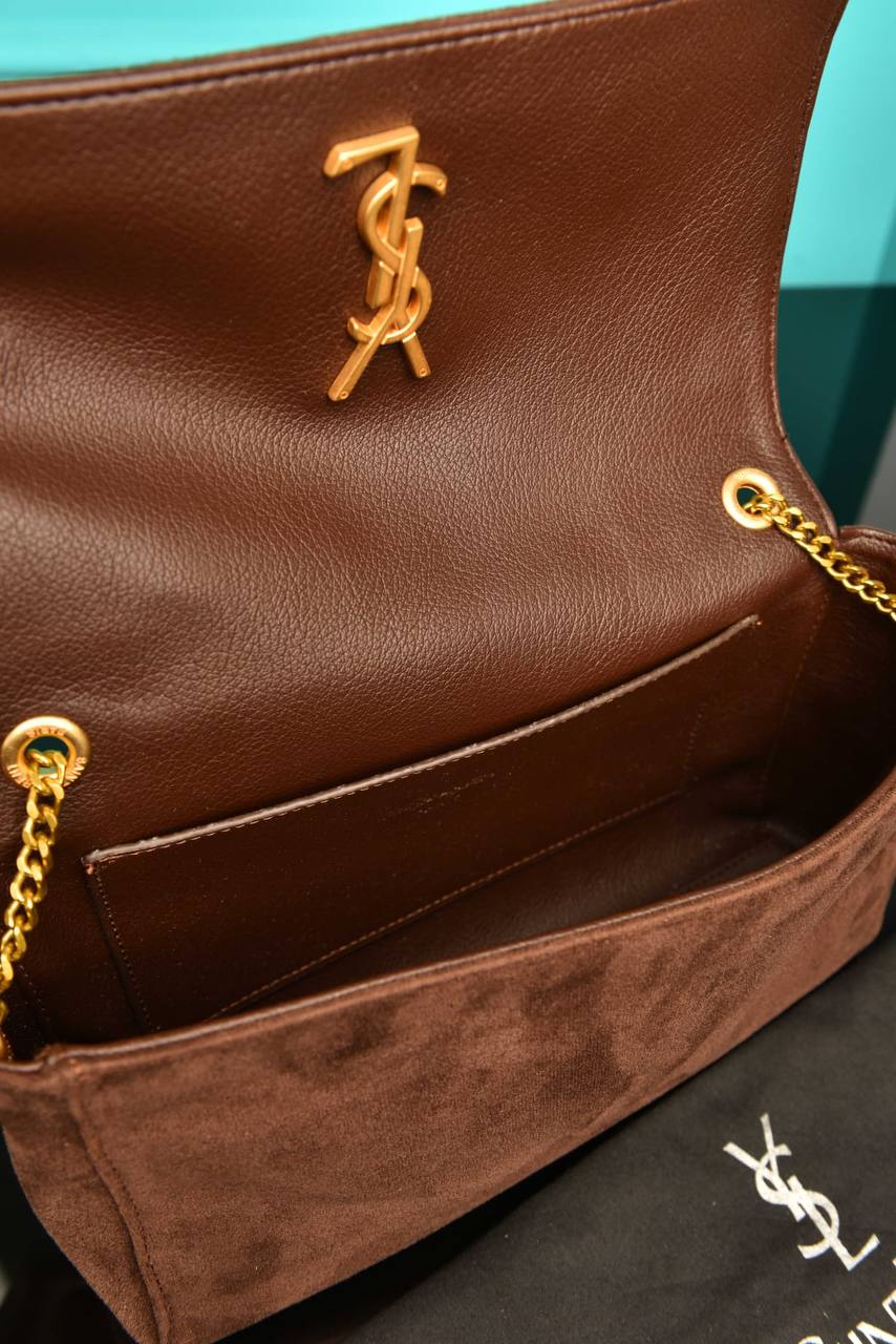 YS - Medium Reversible Kate Flap Bag Suede