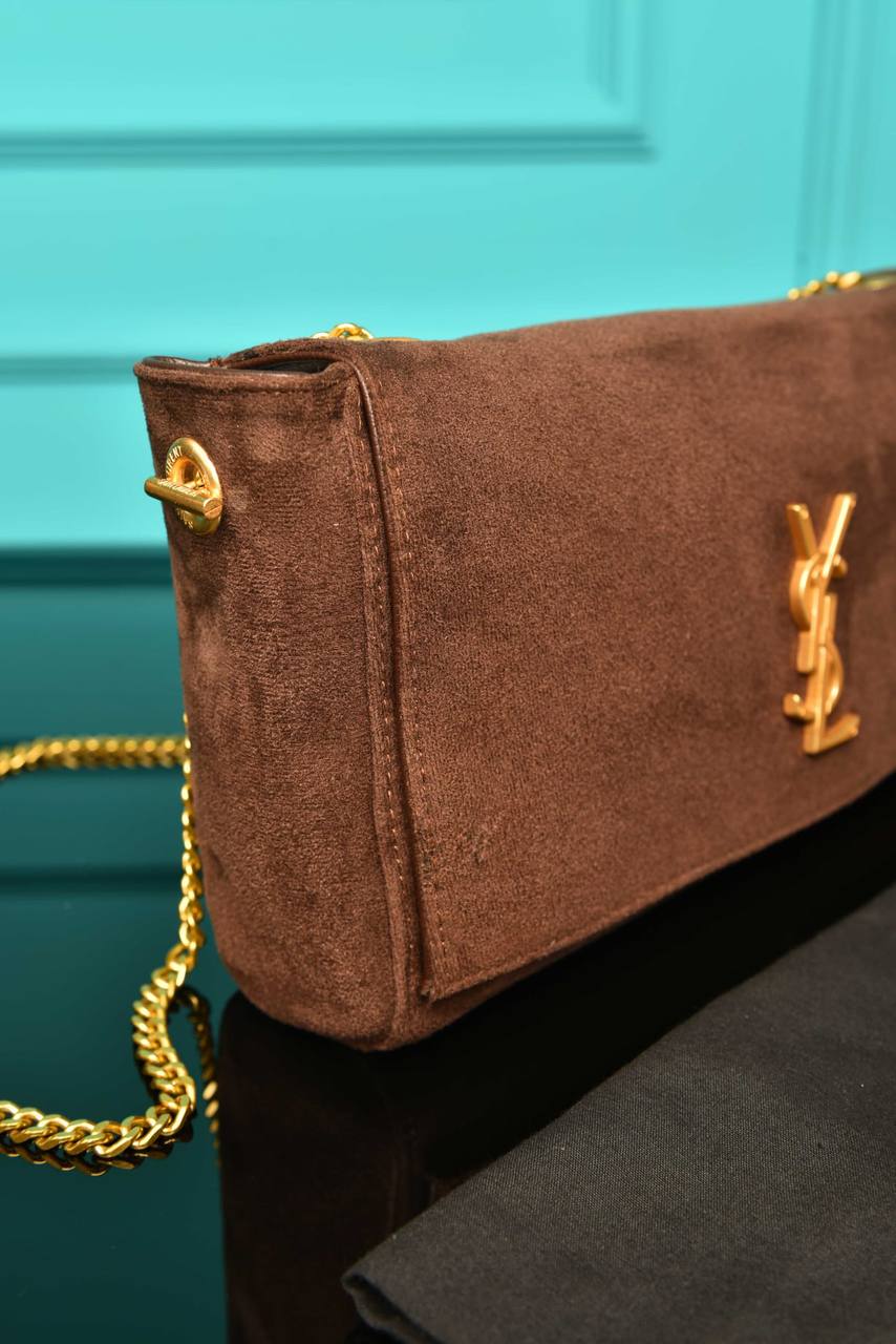 YS - Medium Reversible Kate Flap Bag Suede