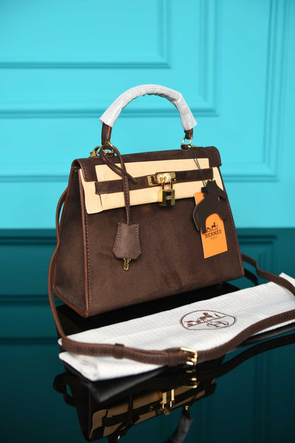 HRMS- Kelly 25 Bag in Suede