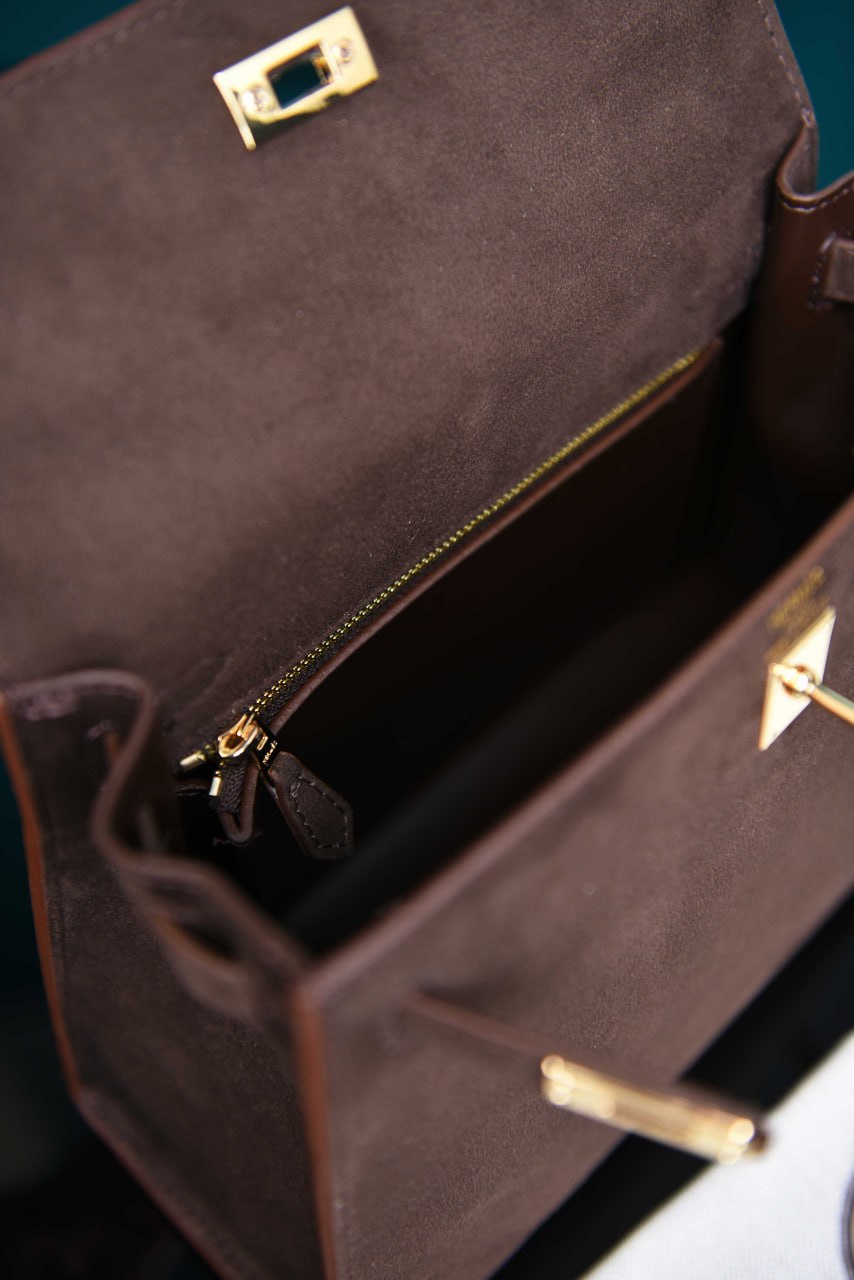 HRMS- Kelly 25 Bag in Suede