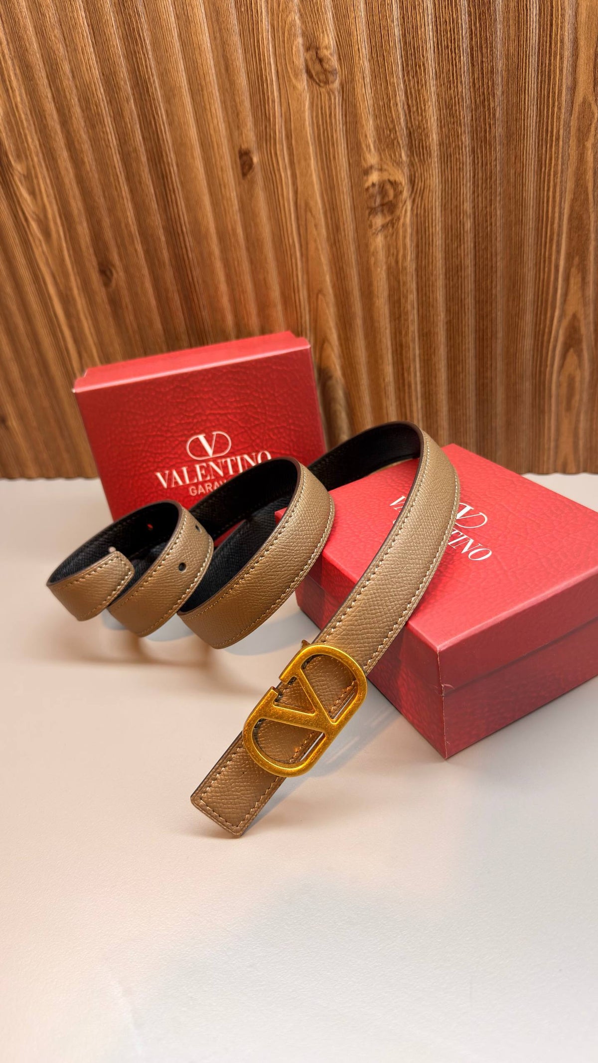 V - Leather Imported Belt