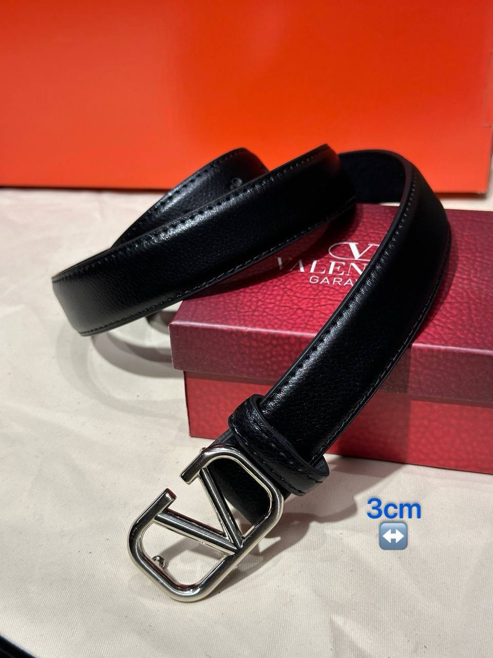 V - Leather Imported Belt