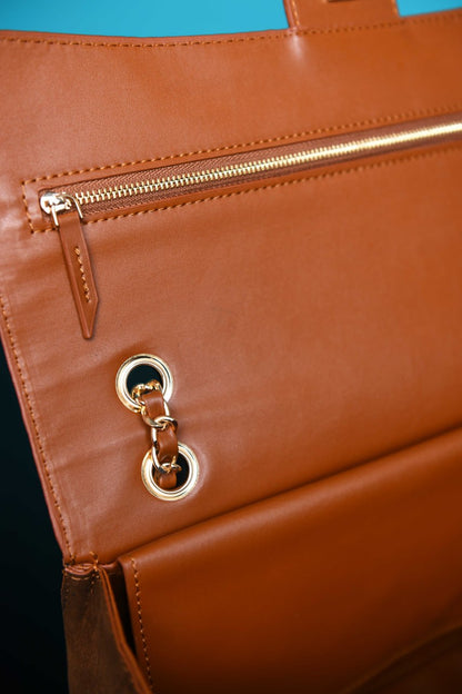 Ch - Maxi Flap Bag in Suede