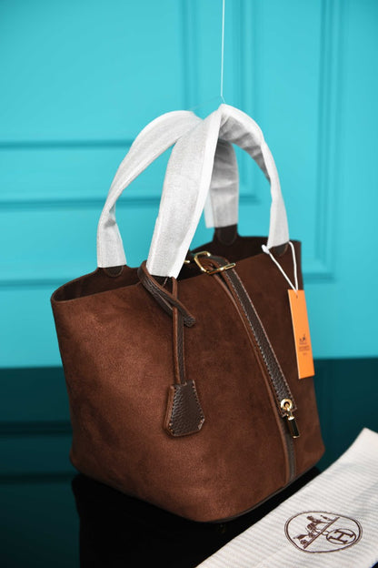 HM -Picotin Lock 22 Bag in Suede