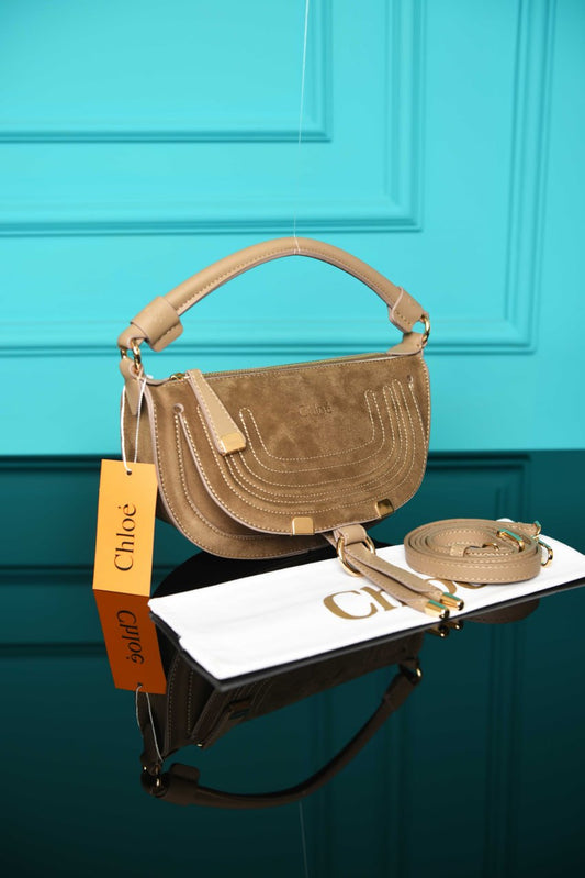 CLE -  Marcie Mini Black Women's Leather Bag  Suede